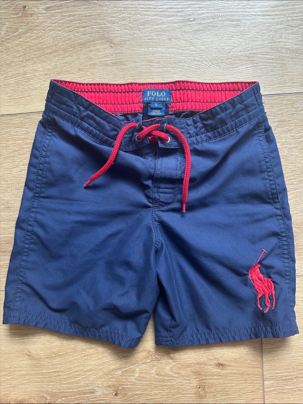 Polo by Ralph Lauren Navy Shorts with Red Drawstring